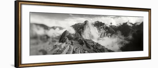 Ruins of Buildings at an Archaeological Site, Inca Ruins, Machu Picchu, Cusco Region, Peru-null-Framed Photographic Print