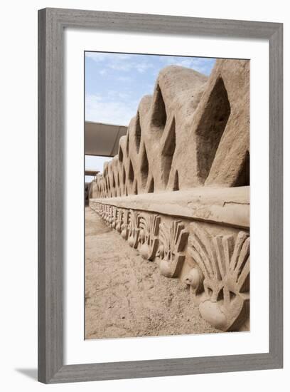 Ruins of Chan Chan Pre-Columbian Archaeological Site Near Trujillo, Peru, South America-Michael DeFreitas-Framed Photographic Print