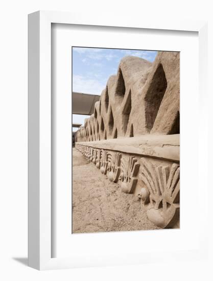 Ruins of Chan Chan Pre-Columbian Archaeological Site Near Trujillo, Peru, South America-Michael DeFreitas-Framed Photographic Print