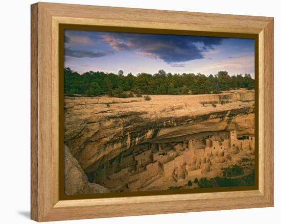 Ruins of Cliff Palace Built by Pueblo Indians, Mesa Verde National Park, Colorado, USA-Dennis Flaherty-Framed Premier Image Canvas