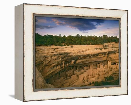 Ruins of Cliff Palace Built by Pueblo Indians, Mesa Verde National Park, Colorado, USA-Dennis Flaherty-Framed Premier Image Canvas