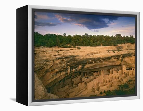 Ruins of Cliff Palace Built by Pueblo Indians, Mesa Verde National Park, Colorado, USA-Dennis Flaherty-Framed Premier Image Canvas