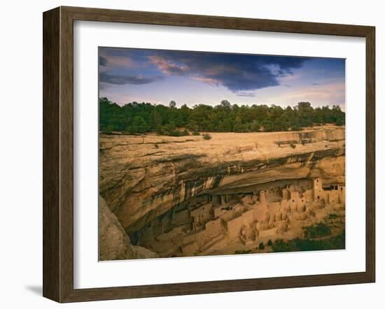 Ruins of Cliff Palace Built by Pueblo Indians, Mesa Verde National Park, Colorado, USA-Dennis Flaherty-Framed Photographic Print
