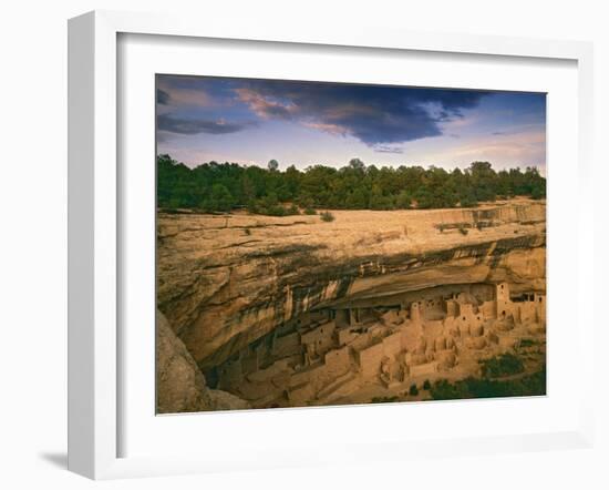 Ruins of Cliff Palace Built by Pueblo Indians, Mesa Verde National Park, Colorado, USA-Dennis Flaherty-Framed Photographic Print