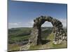 Ruins of Dinas Bran Castle and Village of Llangollen Below, Denbighshire-Richard Maschmeyer-Mounted Photographic Print