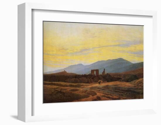 Ruins of Eldena Abbey and the Riesengebirge-Caspar David Friedrich-Framed Giclee Print