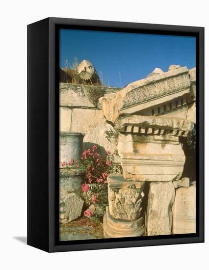 Ruins of Elefsina, Attica, Greece-Rainer Hackenberg-Framed Premier Image Canvas