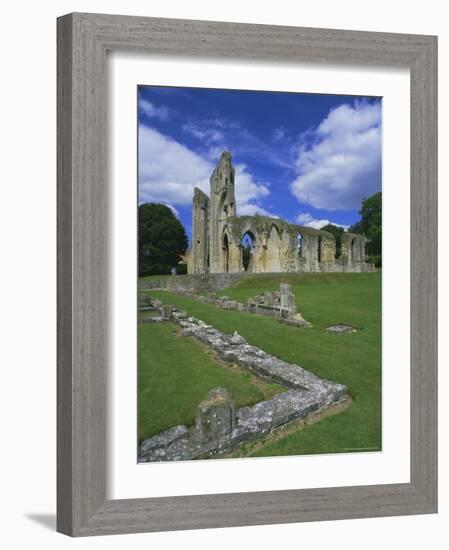 Ruins of Glastonbury Abbey, Glastonbury, Somerset, England, UK-Chris Nicholson-Framed Photographic Print