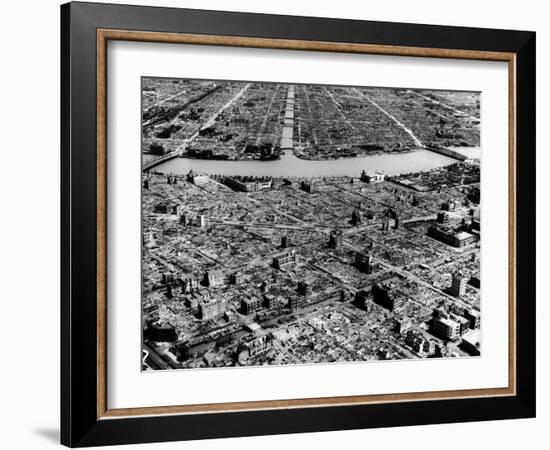 Ruins of Hiroshima after the Atomic Bomb Blast-null-Framed Photographic Print