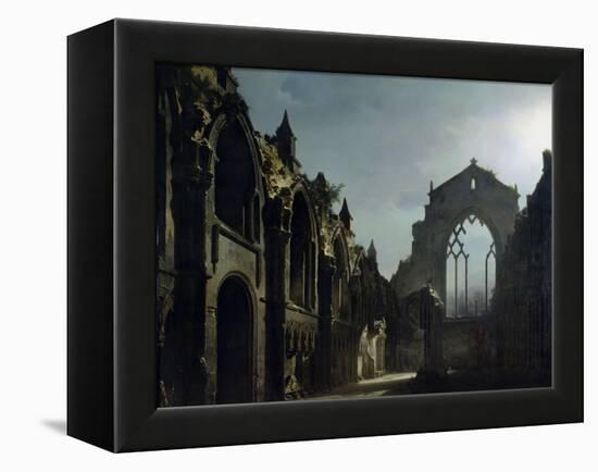 Ruins of Holyrood Chapel-Louis Jacques Mande Daguerre-Framed Premier Image Canvas