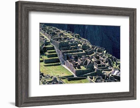 Ruins of Inca City in Morning Light, Machu Picchu, Urubamba Province, Peru-Walter Rawlings-Framed Photographic Print