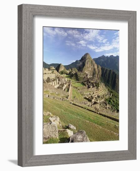 Ruins of Inca City, Machu Picchu, Unesco World Heritage Site, Urubamba Province, Peru-Gavin Hellier-Framed Photographic Print