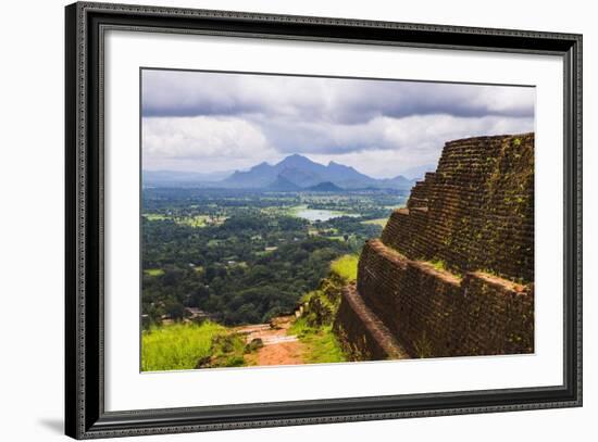 Ruins of King Kassapa's Palace in Front of the View from of Sigiriya Rock Fortress (Lion Rock)-Matthew Williams-Ellis-Framed Photographic Print