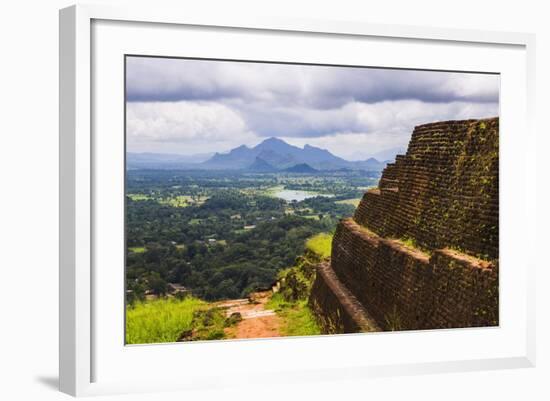 Ruins of King Kassapa's Palace in Front of the View from of Sigiriya Rock Fortress (Lion Rock)-Matthew Williams-Ellis-Framed Photographic Print