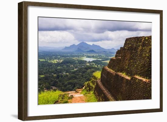 Ruins of King Kassapa's Palace in Front of the View from of Sigiriya Rock Fortress (Lion Rock)-Matthew Williams-Ellis-Framed Photographic Print