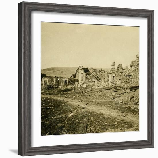 Ruins of Les Éparges, northern France, c1914-c1918-Unknown-Framed Photographic Print