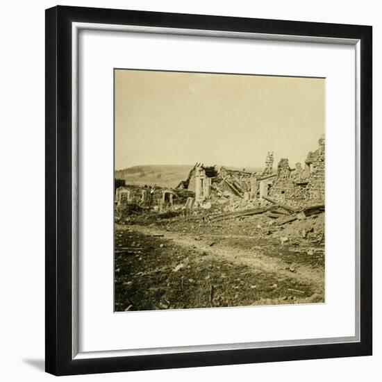 Ruins of Les Éparges, northern France, c1914-c1918-Unknown-Framed Photographic Print
