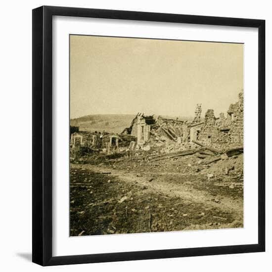 Ruins of Les Éparges, northern France, c1914-c1918-Unknown-Framed Photographic Print