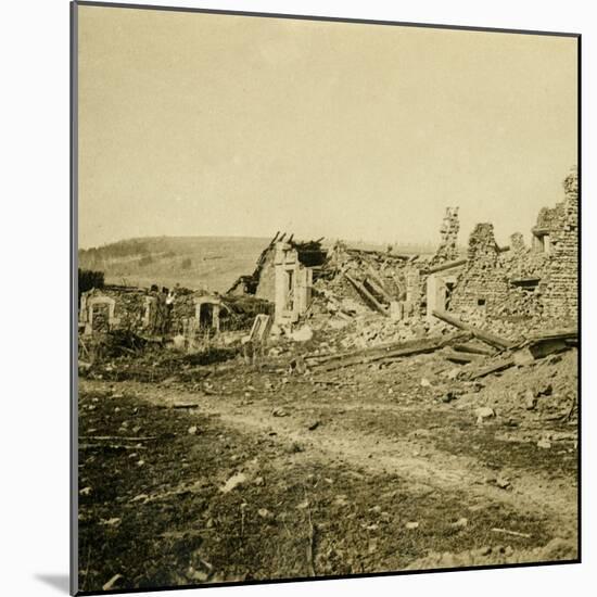Ruins of Les Éparges, northern France, c1914-c1918-Unknown-Mounted Photographic Print