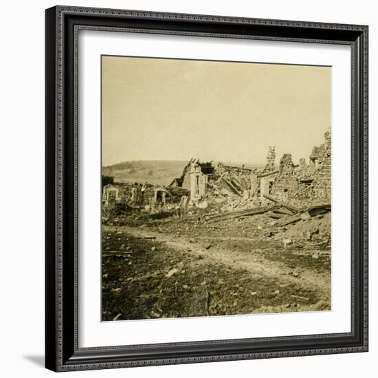 Ruins of Les Éparges, northern France, c1914-c1918-Unknown-Framed Photographic Print