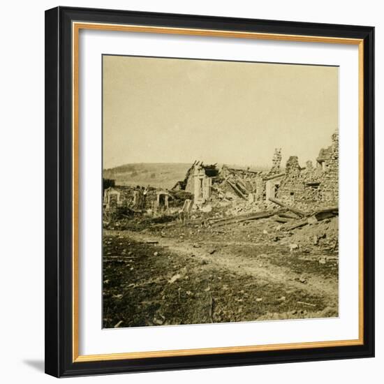 Ruins of Les Éparges, northern France, c1914-c1918-Unknown-Framed Photographic Print