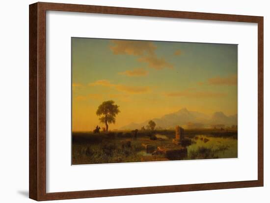 Ruins of Paestum, 1858-Albert Bierstadt-Framed Giclee Print