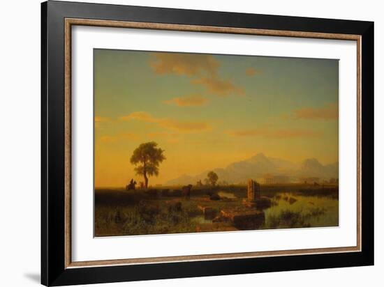 Ruins of Paestum, 1858-Albert Bierstadt-Framed Giclee Print