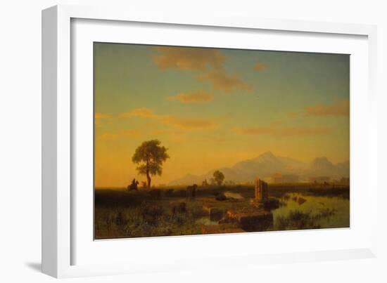 Ruins of Paestum, 1858-Albert Bierstadt-Framed Giclee Print