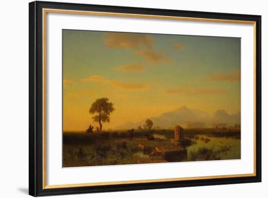 Ruins of Paestum, 1858-Albert Bierstadt-Framed Giclee Print