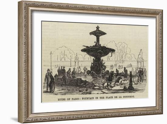 Ruins of Paris, Fountain in the Place De La Concorde-null-Framed Giclee Print