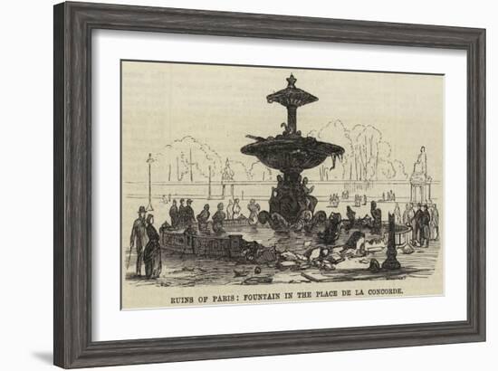 Ruins of Paris, Fountain in the Place De La Concorde-null-Framed Giclee Print