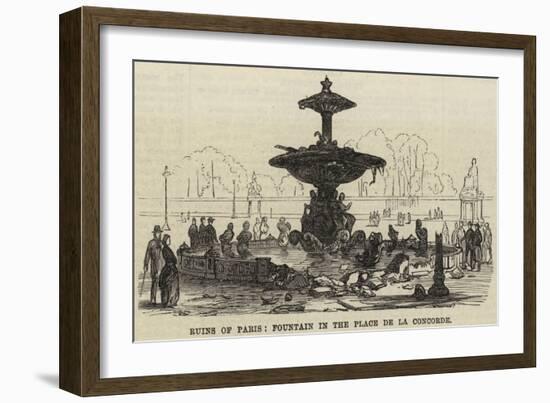 Ruins of Paris, Fountain in the Place De La Concorde-null-Framed Giclee Print