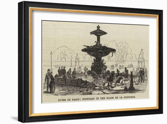 Ruins of Paris, Fountain in the Place De La Concorde-null-Framed Giclee Print