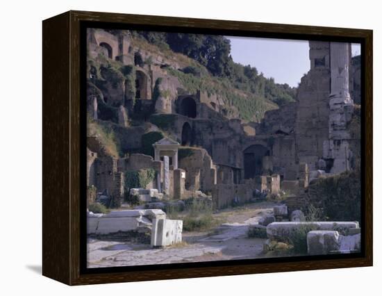 Ruins of Pompeii, Destroyed in Volcanic Eruption of Ad 79, Pompeii, Campania, Italy-Walter Rawlings-Framed Premier Image Canvas