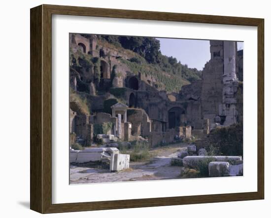 Ruins of Pompeii, Destroyed in Volcanic Eruption of Ad 79, Pompeii, Campania, Italy-Walter Rawlings-Framed Photographic Print