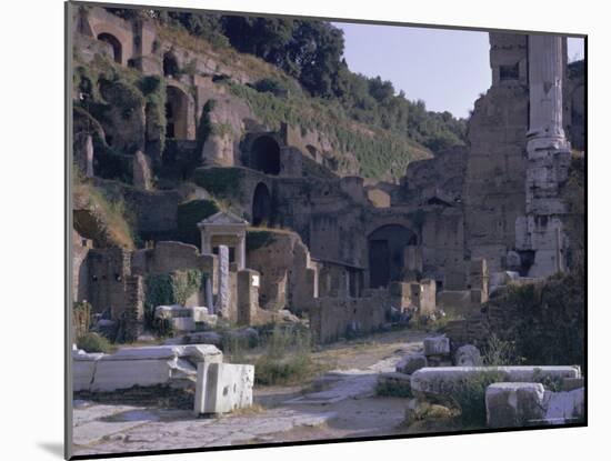 Ruins of Pompeii, Destroyed in Volcanic Eruption of Ad 79, Pompeii, Campania, Italy-Walter Rawlings-Mounted Photographic Print