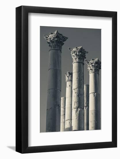 Ruins of Roman-era columns, Jerash, Jordan-null-Framed Photographic Print