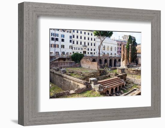 Ruins of Roman Temples at Area Sacra Di Largo Di Torre Argentina, Rome, UNESCO World Heritage Site-Nico Tondini-Framed Photographic Print