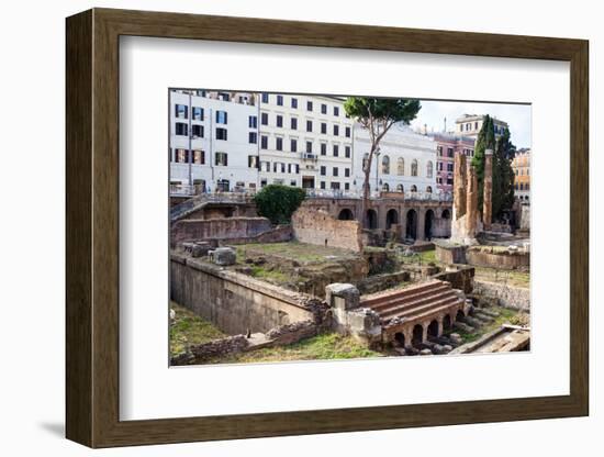 Ruins of Roman Temples at Area Sacra Di Largo Di Torre Argentina, Rome, UNESCO World Heritage Site-Nico Tondini-Framed Photographic Print