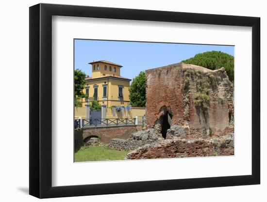 Ruins of Roman Terme Di Nerone Thermal Baths at Largo Parlascio Square, Tuscany (Toscana), Italy-Peter Richardson-Framed Photographic Print