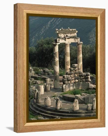 Ruins of Sanctuary of Athena at Delphi-Kevin Schafer-Framed Premier Image Canvas