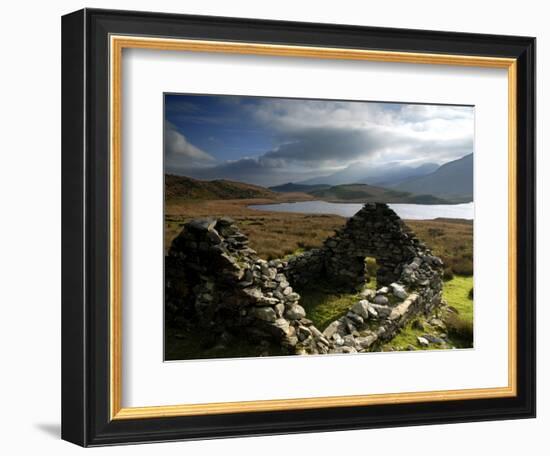 Ruins of Shephed's Hut at Llyn Y Dywarchen, Gwynedd, North Wales, UK-Ross Hoddinott-Framed Photographic Print