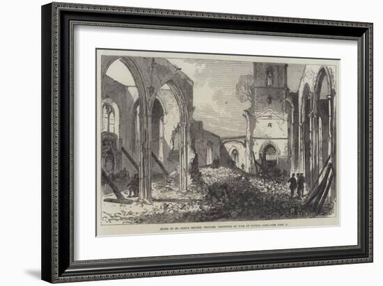 Ruins of St John's Church, Croydon, Destroyed by Fire on Sunday Last-Charles Robinson-Framed Giclee Print