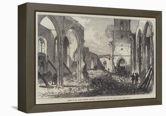 Ruins of St John's Church, Croydon, Destroyed by Fire on Sunday Last-Charles Robinson-Framed Premier Image Canvas