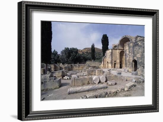 Ruins of the Basilica of Agios Titos, Gortis or Gortyn, Crete, Greece, 6th Century-null-Framed Giclee Print