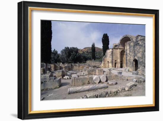 Ruins of the Basilica of Agios Titos, Gortis or Gortyn, Crete, Greece, 6th Century-null-Framed Giclee Print