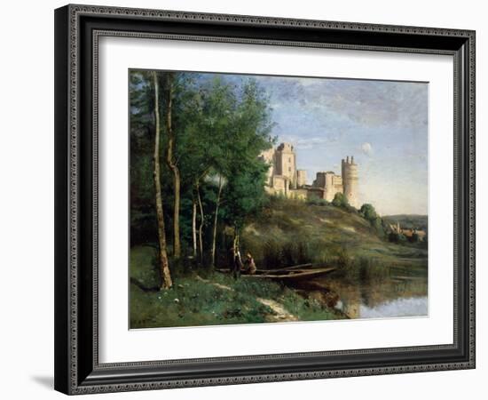 Ruins of the Chateau De Pierrefonds, C.1830-35-Jean-Baptiste-Camille Corot-Framed Premium Giclee Print