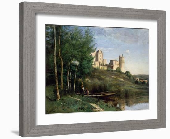 Ruins of the Chateau De Pierrefonds, C.1830-35-Jean-Baptiste-Camille Corot-Framed Giclee Print