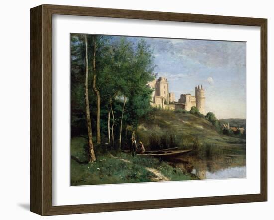 Ruins of the Chateau De Pierrefonds, C.1830-35-Jean-Baptiste-Camille Corot-Framed Giclee Print