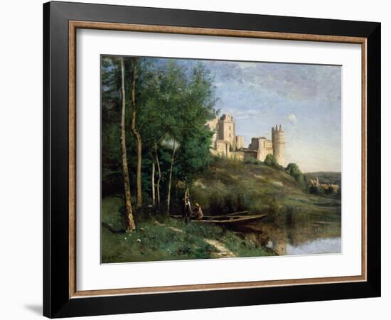 Ruins of the Chateau De Pierrefonds, C.1830-35-Jean-Baptiste-Camille Corot-Framed Giclee Print